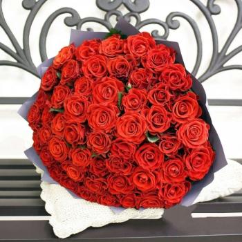 Красная роза Эквадор 51 шт артикул букета: 232362dar