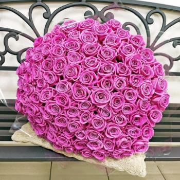 Букет Розовые розы Эквадор 101 шт (50 см) articul: 232752